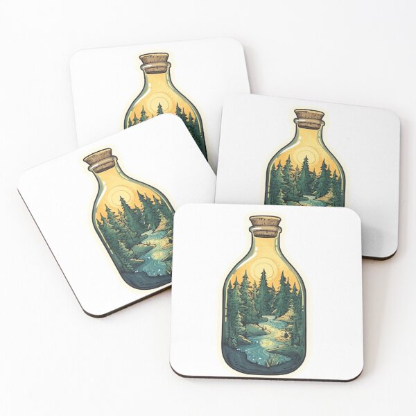 Item preview, Tiny Forest in Glass Bottle Sticker  designed and sold by Kiradesigns06.