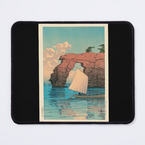 Item preview, Zaimoku Island in Matsushima by Hasui Kawase | Japanese Island Poster | Japandi Coastal Nature Wall Art designed and sold by artofuniverse.