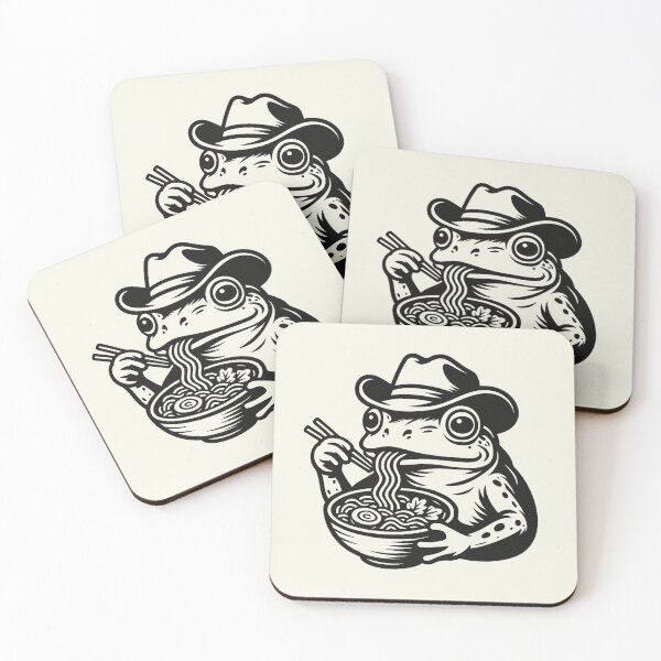 Item preview, Frog Eating Ramen Japanese Noodles Cowboy Hat Vintage T-Shirt designed and sold by SunfullyYours.