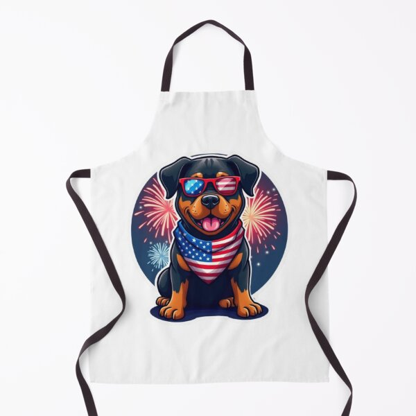 Item preview, Patriotic Rottweiler with USA Bandana designed and sold by CreatvShop.