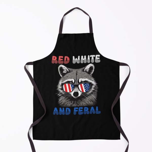 Item preview, Red White And Feral Funny Racoon Feral 4th Of July designed and sold by FurrFunPrints.
