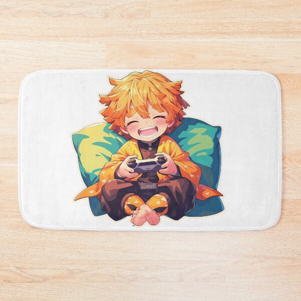 Item preview, Zenitsu Agatsuma Demon Slayer Cute Cozy Chibi Gamer designed and sold by mildaclairmo.
