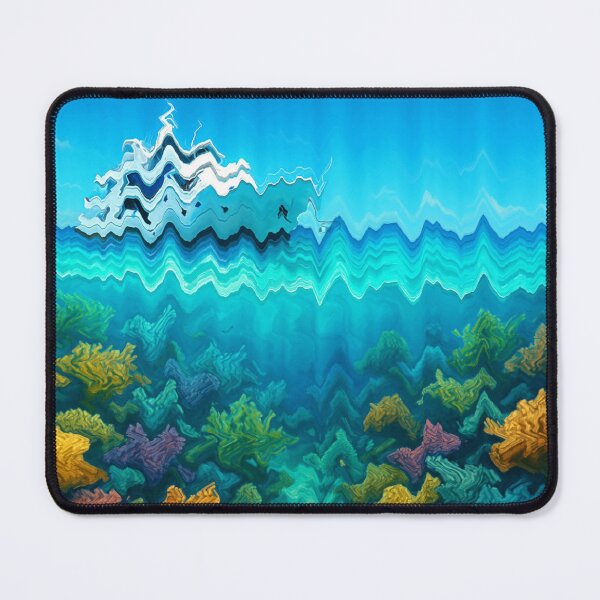 Item preview, Distorted underwater world with corals and yacht designed and sold by Sigtrix.