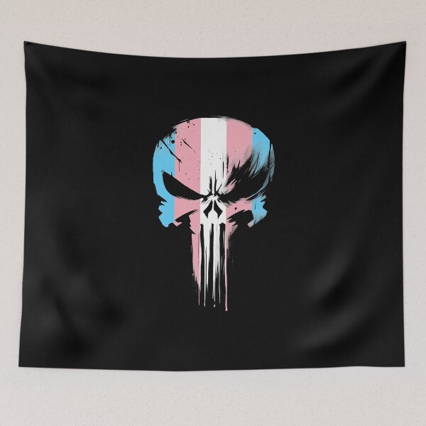 Item preview, Trans Pride Skull Sentinel designed and sold by Probably Fine Designs.