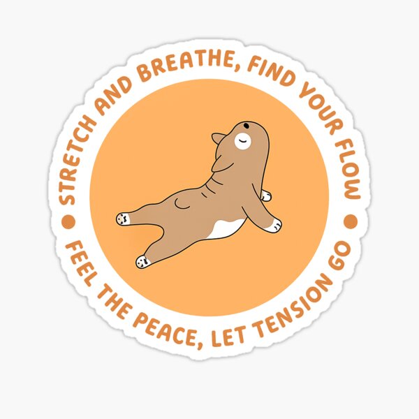 Item preview, Stretch and Breathe Dog Yoga designed and sold by lazycreationaaa.