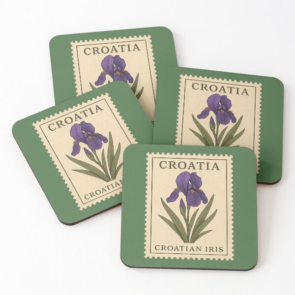 Item preview, Croatian Iris Croatia Postage Stamp Vintage Botanical designed and sold by Planthem.