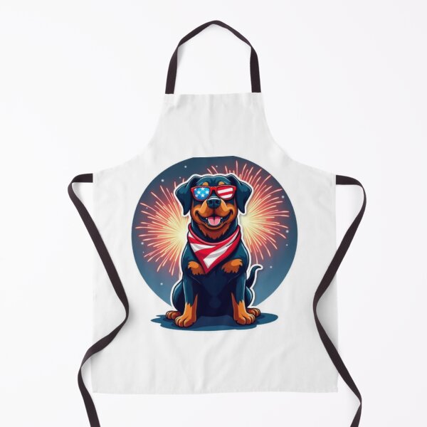 Item preview, USA Dog with Flag Scarf & Fireworks designed and sold by CreatvShop.