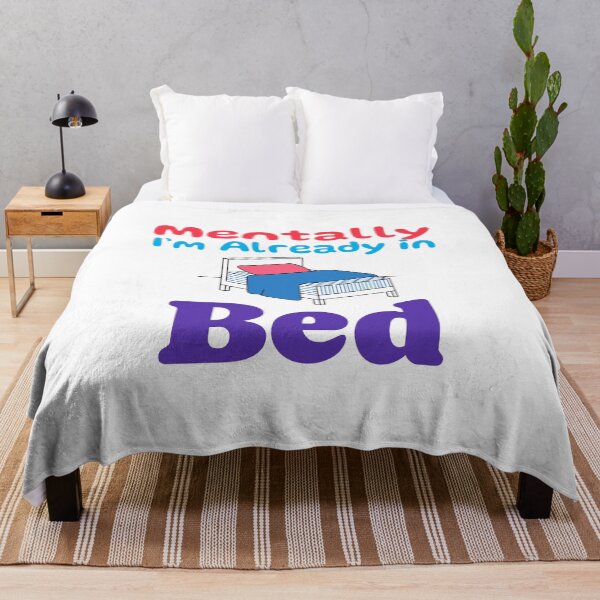 Item preview, Funny Sleep Quote Shirt – Mentally I’m Already in Bed designed and sold by crazydotdesigns.