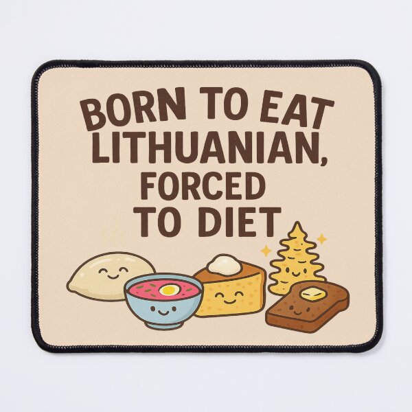 Item preview, Lithuanian Food Lovers Unite: Born to Eat, Forced to Diet! designed and sold by Globalcitytees.