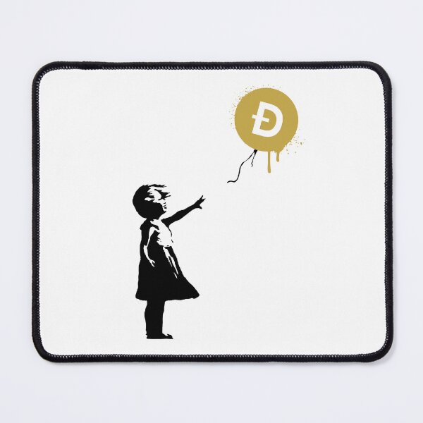 Item preview, Banksy Balloon Girl Dogecoin Logo Spray designed and sold by createmvt.