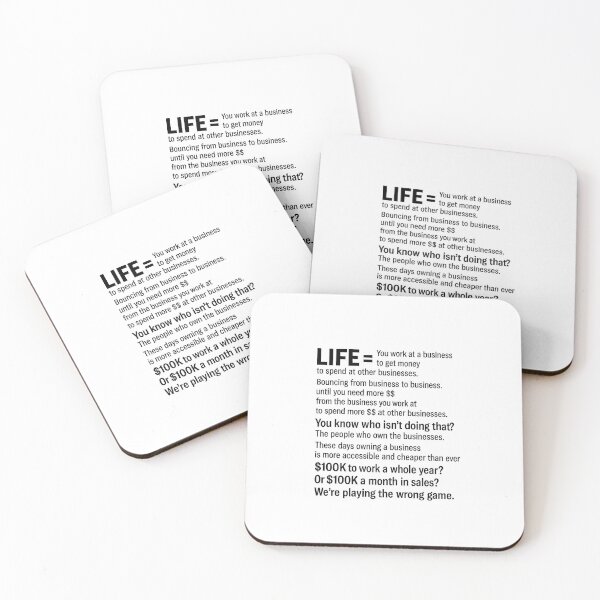 Item preview, We’re Playing the Wrong Game — Business Ownership Mindset Quote designed and sold by Echos of wisdom.