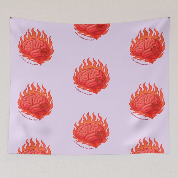 Item preview, Pretty Brains Burn Down Bullsh*t designed and sold by House of Sizzles.