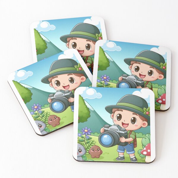 Item preview, Nature Clicks – Cute Cartoon Photographer Exploring the Outdoors designed and sold by ashokreddy343.