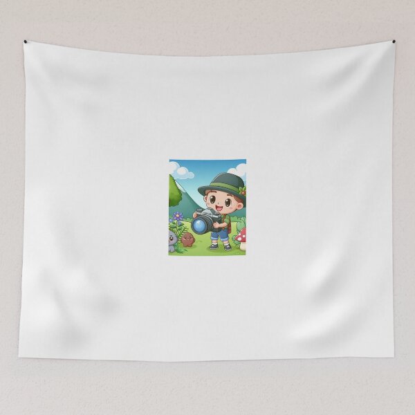 Item preview, Nature Clicks – Cute Cartoon Photographer Exploring the Outdoors designed and sold by ashokreddy343.