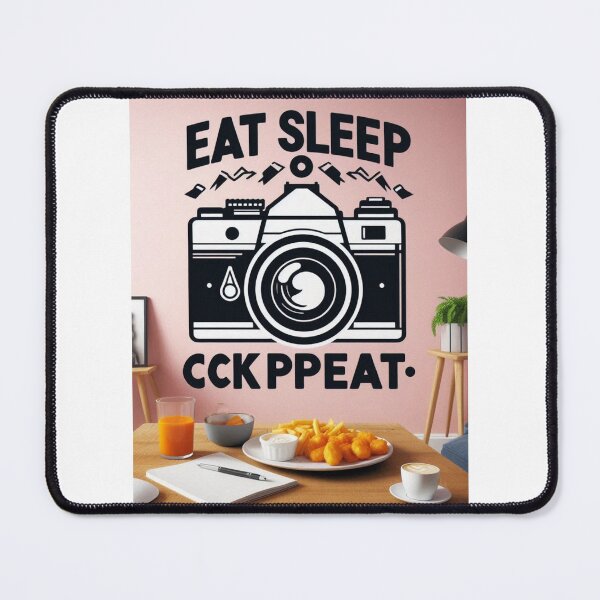 Item preview, Eat Sleep Click Repeat – Photographer Life Quote with Shutter Icon designed and sold by ashokreddy343.