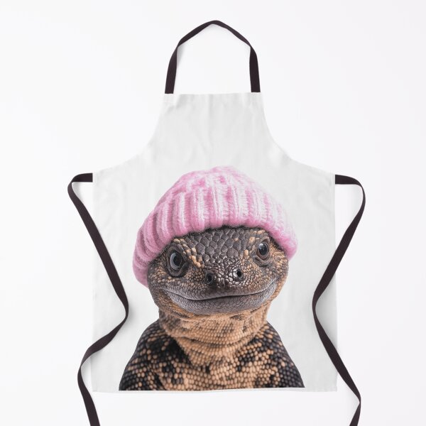 Item preview, Cozy Gila Monster Wearing Pink Winter Hat Trendy Animal Fashion Artwork designed and sold by LazyOwlStore.