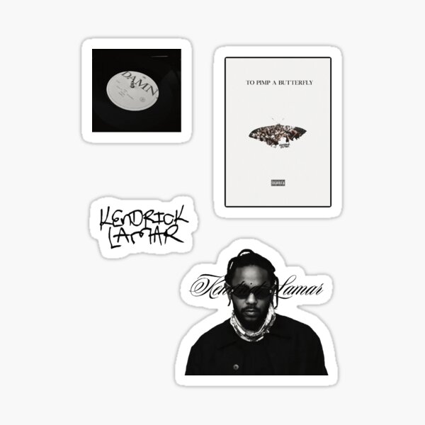 Vista previa del artículo con la obra «Paquete de 8 pegatinas de Kendrick Lamar», diseñado y vendido por ArtByZazu.