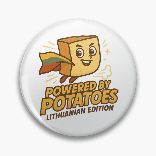 Item preview, Powered by Potatoes – Lithuanian Food Hero designed and sold by Globalcitytees.