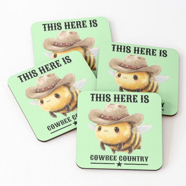 Item preview, Cowbee Country Funny Western Bee Pun designed and sold by RockFireMerch.