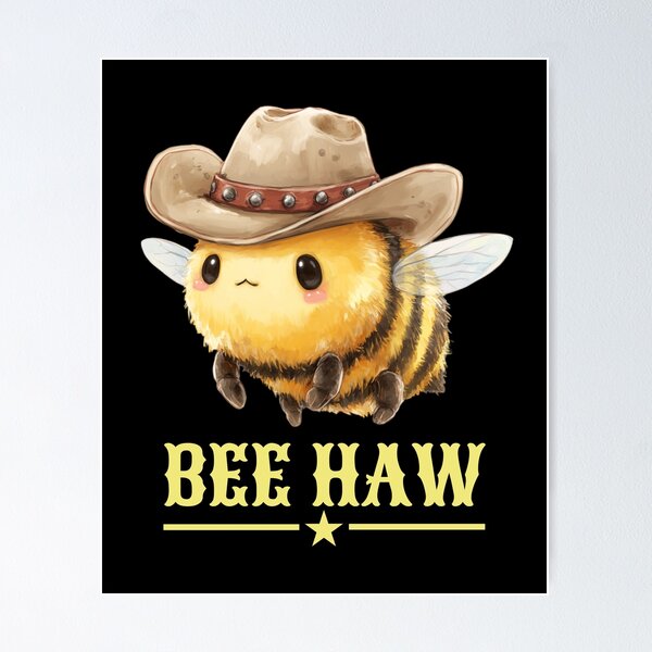 Item preview, BEEHAW Cowboy Bee – Cute Wild West Insect Gift for Bee Lovers designed and sold by RockFireMerch.
