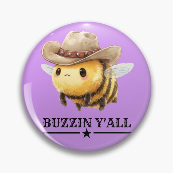 Item preview, Buzzin' Y'all - Funny Bee in Cowboy Hat designed and sold by RockFireMerch.