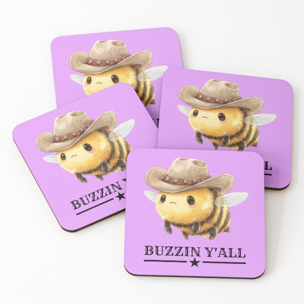 Item preview, Buzzin' Y'all - Funny Bee in Cowboy Hat designed and sold by RockFireMerch.