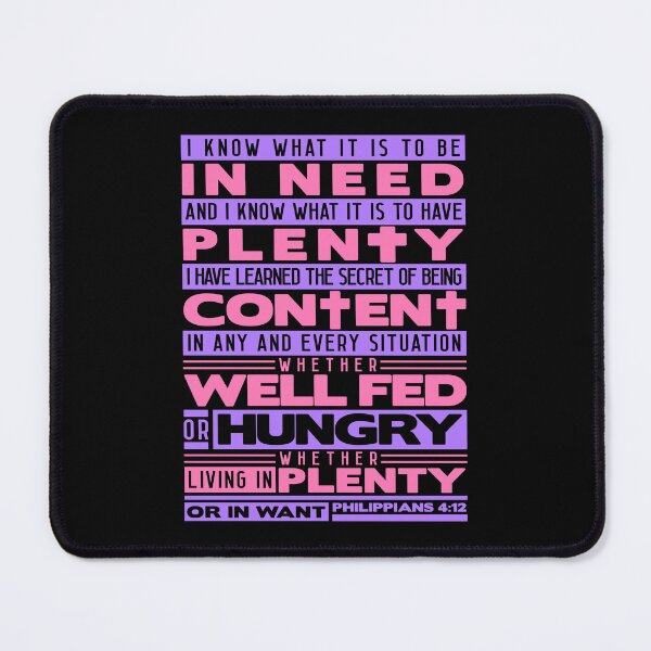 Item preview, Philippians 4:12 I Have Learned The Secret Of Being Content designed and sold by plushism.