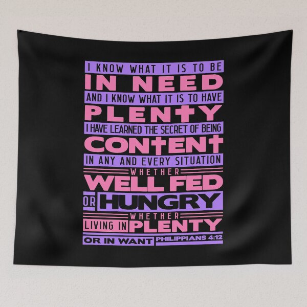 Item preview, Philippians 4:12 I Have Learned The Secret Of Being Content designed and sold by plushism.