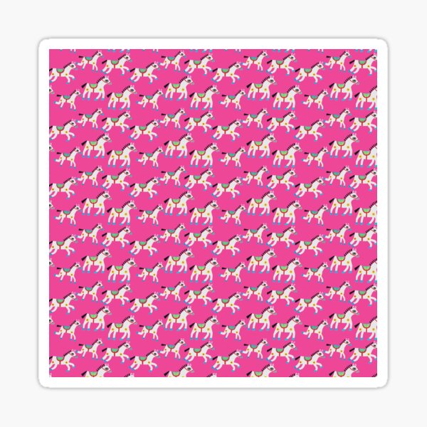 Japanese Ponies in Pink Sticker