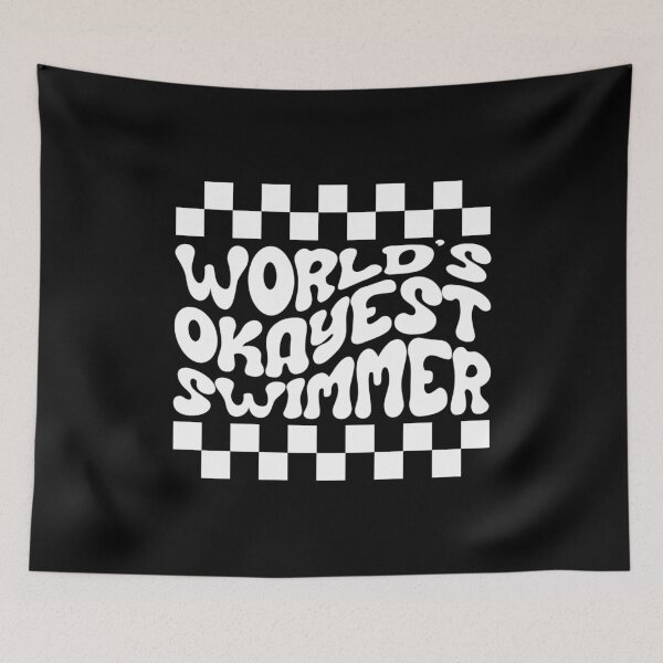 Item preview, World's Okayest Swimmer Sarcastic Swim Swimming designed and sold by StrideSuccess.