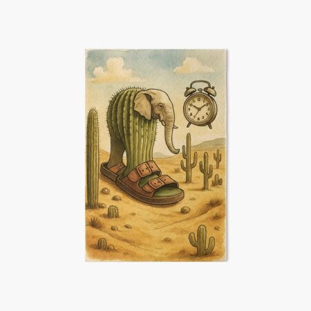 Vista previa del artículo con la obra «Lirili Larilá – Cactus Elefante Aquarelle Brainrot», diseñado y vendido por EmeraldeaArt.