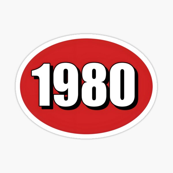 1980 – Klassisch Bold im Pop-Design Sticker