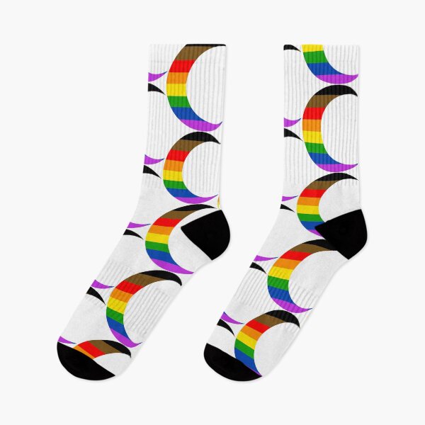 Item preview, Luna creciente arcoíris inclusiva | Diseño minimalista con orgullo LGBTQ+ designed and sold by dickensign.