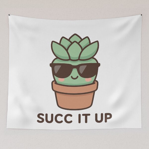 Item preview, Succ It Up — Cool Kawaii Succulent designed and sold by k3rstman1.