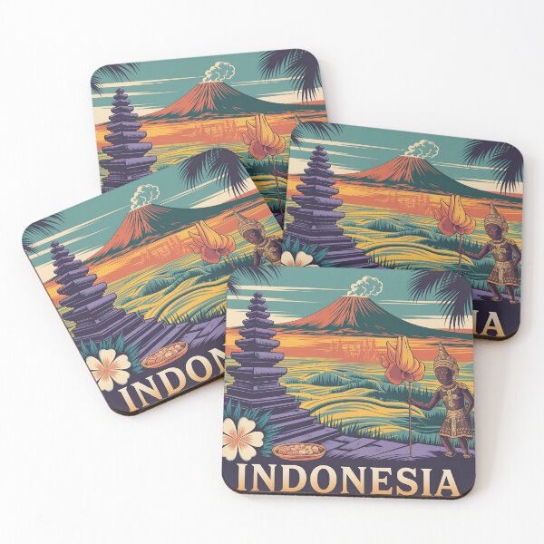 Item preview, Indonesia: Vintage Mount Bromo & Ubud Temples designed and sold by LSVart.