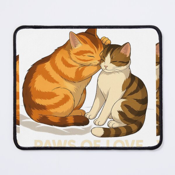 Item preview, Paws of Love – Cute Hugging Cats Anime Art designed and sold by goodcrystals.