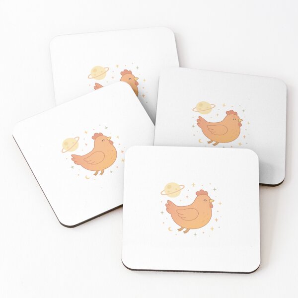 Item preview, Cosmic Chicken – Happy Hen Floating Through the Stars designed and sold by SheepyDaily.