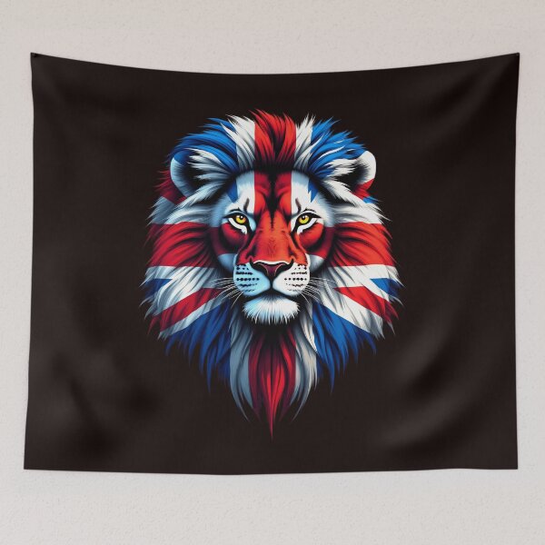 Item preview, Union Jack Flag Union Flag Patriotic UK Flag Lion Face Design designed and sold by adsman68.