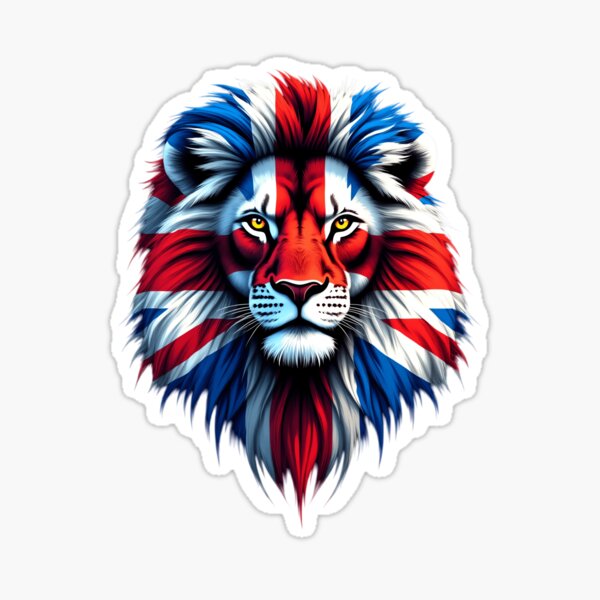 Item preview, Union Jack Flag Union Flag Patriotic UK Flag Lion Face Design designed and sold by adsman68.