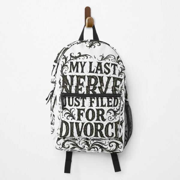Item preview, My Last Nerve Just Filed for Divorce Funny Vintage Sass Quote designed and sold by Shoot-The-Moon.