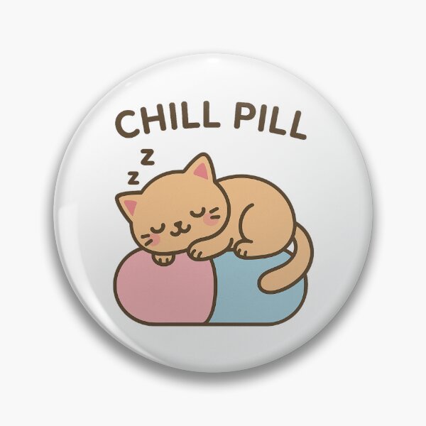 Item preview, Chill Pill — Kawaii Sleeping Cat designed and sold by k3rstman1.