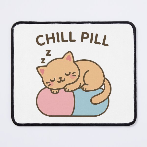 Item preview, Chill Pill — Kawaii Sleeping Cat designed and sold by k3rstman1.