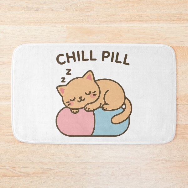Item preview, Chill Pill — Kawaii Sleeping Cat designed and sold by k3rstman1.