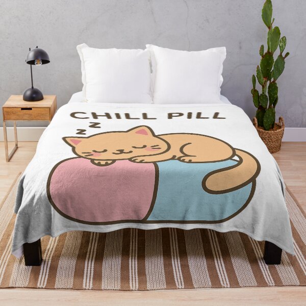 Item preview, Chill Pill — Kawaii Sleeping Cat designed and sold by k3rstman1.
