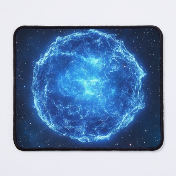 Item preview, A glowing blue spherical nebula in space. designed and sold by FluffyGallery.