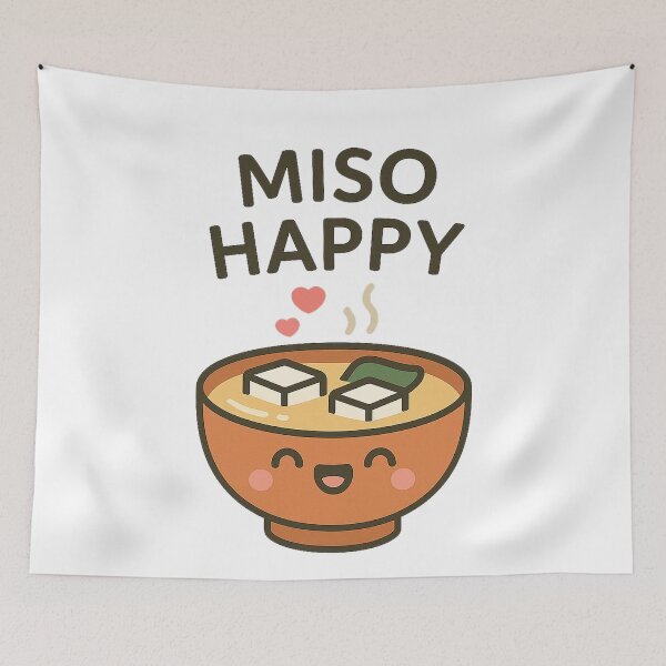 Item preview, Miso Happy — Kawaii Miso Soup designed and sold by k3rstman1.