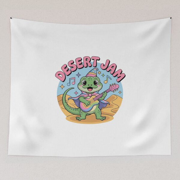 Item preview, Desert Jam Lizard Playing Keytar designed and sold by MagicWander.