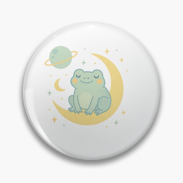 Item preview, Cosmic Frog – Peaceful Frog on a Moonlit Journey designed and sold by SheepyDaily.