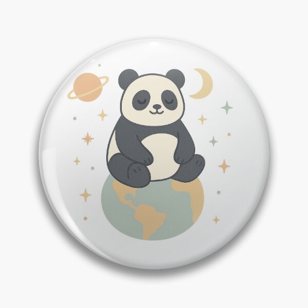 Item preview, Cosmic Panda – Meditating Panda on Planet Earth designed and sold by SheepyDaily.