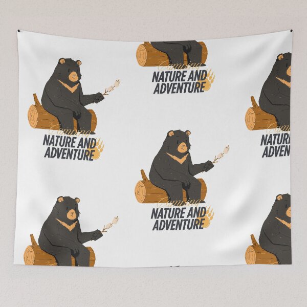 Item preview, CAMPING SCOUT NATURE AND BEAR designed and sold by infinitearte.